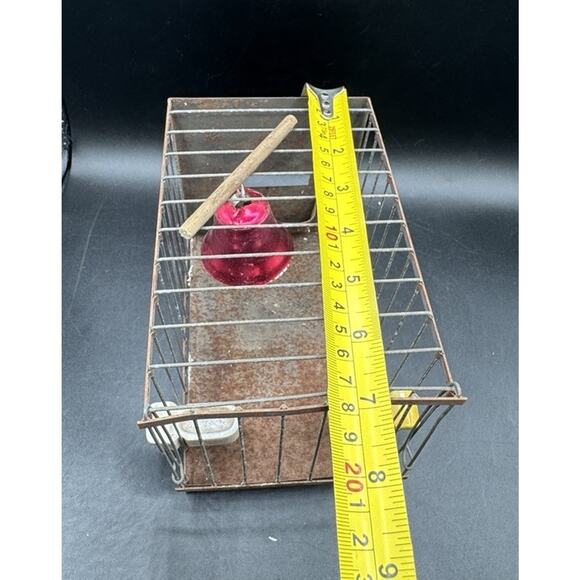 Vtg 1950’s Hartz Mountain Bird Foods Advertising Metal Bird Cage & Accessories ￼ - Picture 14 of 16